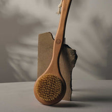 Load image into Gallery viewer, Exfoliating Wooden Bath Brush