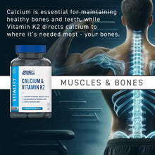 Load image into Gallery viewer, Calcium & Vitamin K2 - 60 Caps