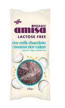 Load image into Gallery viewer, Amisa Default Organic Lactose Free Rice Milk Choc/Coconut Rice Cakes (Vegan and gluten free) 105g