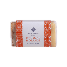 Load image into Gallery viewer, Celtic Herbal Cinnamon & Orange Soap 100g - Handmade Natural Soap Bar