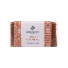Load image into Gallery viewer, Celtic Herbal Honey &amp; Oatmeal Soap 100g - Handmade Natural Soap Bar
