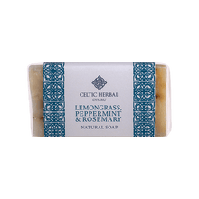 Load image into Gallery viewer, Celtic Herbal Lemongrass, Peppermint & Rosemary Soap 100g - Handmade Natural Soap Bar