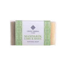Load image into Gallery viewer, Celtic Herbal Mandarin, Lime & Basil Soap 100g - Handmade Natural Soap Bar