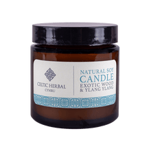 Load image into Gallery viewer, Celtic Herbal Natural Exotic Wood & Ylang Candle - Natural Soy Candle 100g
