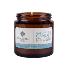 Load image into Gallery viewer, Celtic Herbal Natural Exotic Wood & Ylang Candle - Natural Soy Candle 100g
