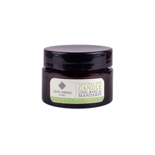 Load image into Gallery viewer, Celtic Herbal Natural Mandarin, Lime & Basil Candle - Natural Soy Candle - Travel Size 20g