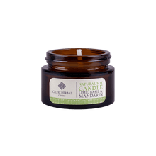 Load image into Gallery viewer, Celtic Herbal Natural Mandarin, Lime & Basil Candle - Natural Soy Candle - Travel Size 20g