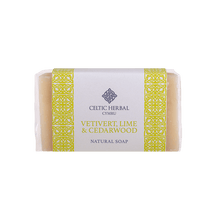 Load image into Gallery viewer, Celtic Herbal Vetivert, Lime & Cedarwood Soap 100g - Handmade Natural Soap Bar