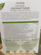 Load image into Gallery viewer, Clearspring Organic Gluten Free Coconut Flour - 400g
