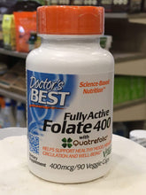 Load image into Gallery viewer, Doctor’s Best Fully Active Folate 400mcg 90veggie caps