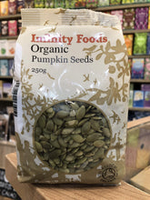 Load image into Gallery viewer, Infinity Foods Organic Pumpkin Seeds 250g