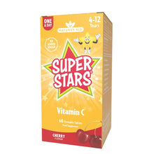 Load image into Gallery viewer, Natures Aid Super Stars Vitamin C 4-12 Years 60 chewable tabs