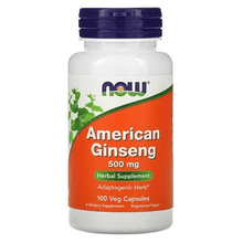 Load image into Gallery viewer, Now American Ginseng, 500 mg, 100 Veg Capsules