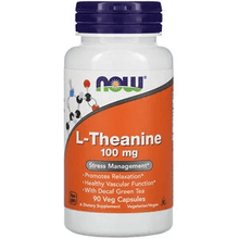 Load image into Gallery viewer, Now Default L-Theanine 100mg 90 Veg Capsules