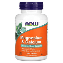 Load image into Gallery viewer, Now Default Magnesium & Calcium 2:1 Ratio 100 Tablets