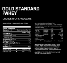 Load image into Gallery viewer, Optimum Nutrition Gold Standard 100% Whey Double Rich Chocolate 2.26kg