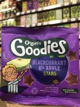 Load image into Gallery viewer, Organix Blackcurrant & Apple Stars 12g