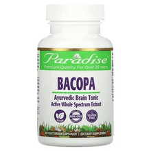 Load image into Gallery viewer, Paradise Herbs Bacopa, 60 Vegetarian Capsules