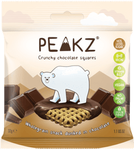 Load image into Gallery viewer, Peakz Plain Crunchy Chocolate Squares 32g