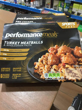 Load image into Gallery viewer, Performance Meals Turkey Meatballs & Whole Grain Pasta 380g