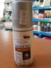 Load image into Gallery viewer, Urtekram Urtekram Roll-On Cream Deo Organic Coconut 50ml