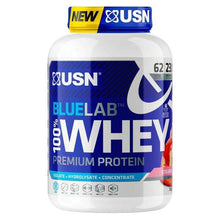 Load image into Gallery viewer, USN Blue Lab Whey Strawberry 908g