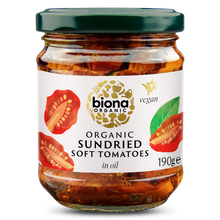 Load image into Gallery viewer, Biona Organic Sundried Soft Tomatoes in Oil - 190g

