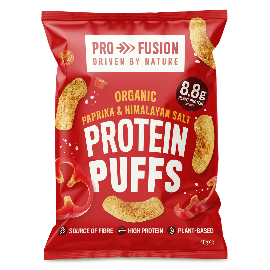 ProFusion Organic Paprika & Himalayan Salt Protein Puffs 40g – The ...