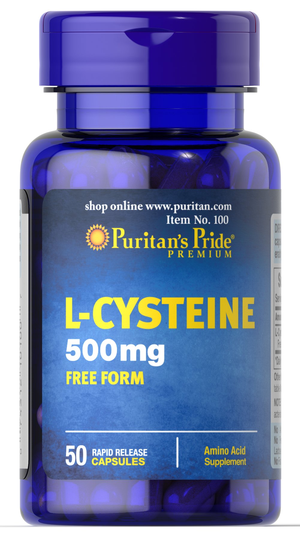 Puritan's Pride L-Cystein 500mg 50caps  The Health Store