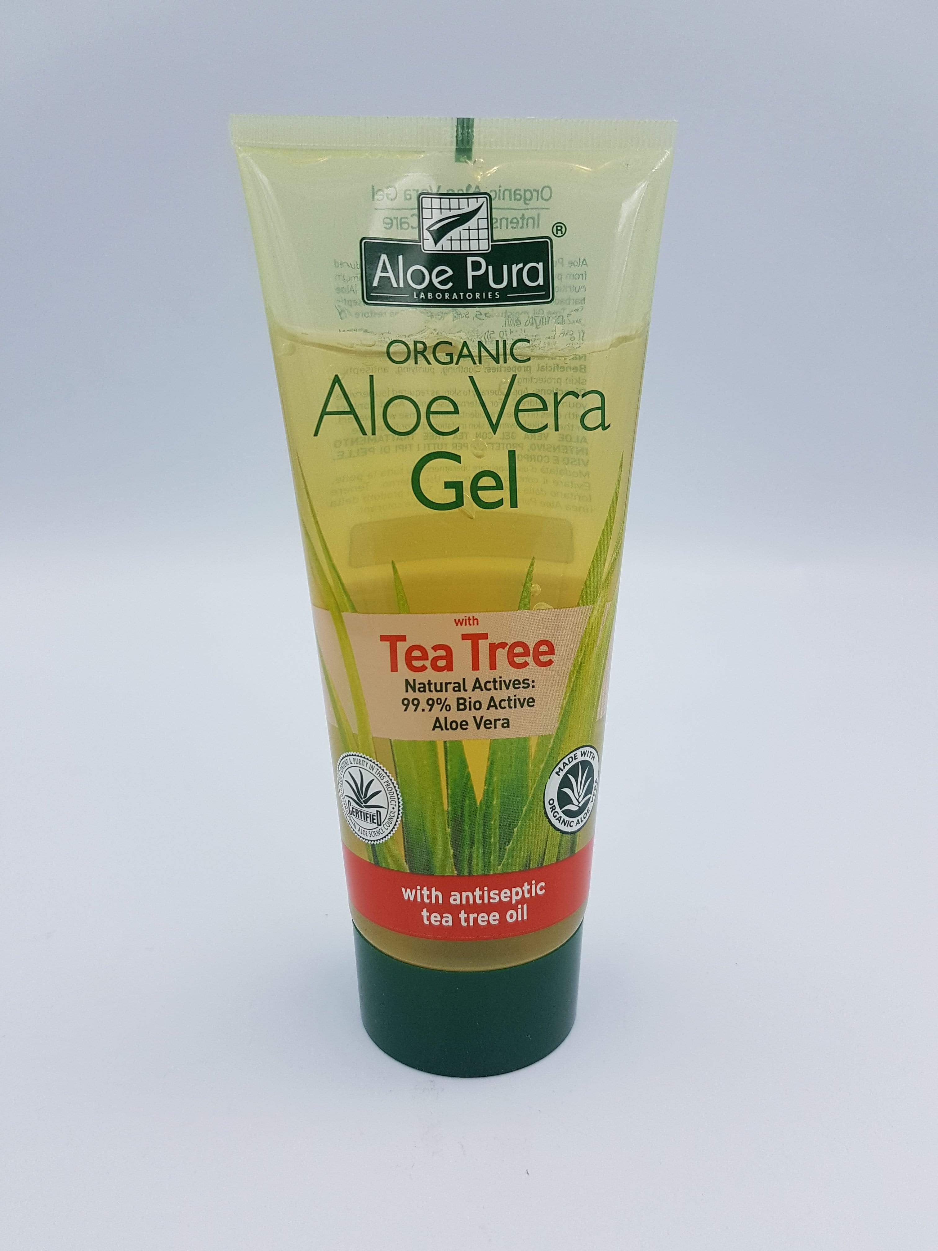 aloe with tea tree oil Aloe Pura Aloe Vera Gel with Tea Tree Oil 200ml – The Health Store
