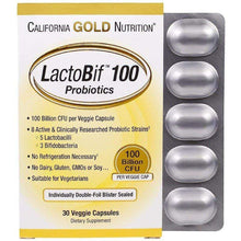 Load image into Gallery viewer, California GOLD Nutrition LactoBig 100 Probiotic 100 Billion CFU 30 Veg caps
