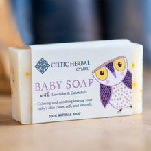 Load image into Gallery viewer, Celtic Herbal Baby Soap with Lavender &amp; Calendula 100g - Handmade Natural Soap Bar
