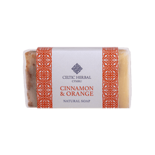 Load image into Gallery viewer, Celtic Herbal Cinnamon &amp; Orange Soap 100g - Handmade Natural Soap Bar
