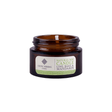 Load image into Gallery viewer, Celtic Herbal Natural Mandarin, Lime &amp; Basil Candle - Natural Soy Candle - Travel Size 20g
