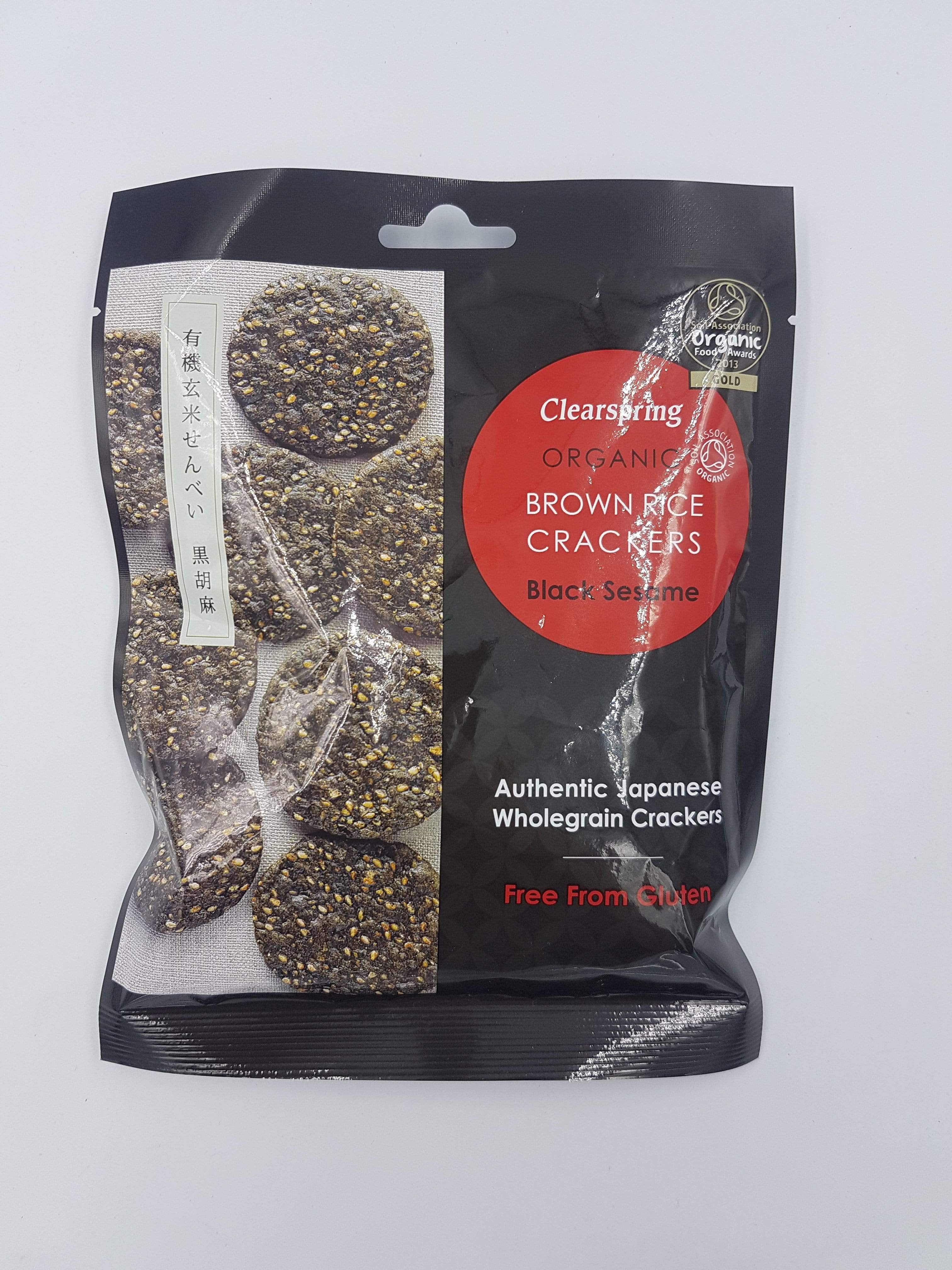 CS274 Organic Japanese Brown Rice Crackers Black Sesame 40g – The ...