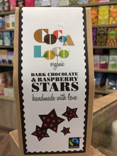 Load image into Gallery viewer, Cocoa Loco Organic Dark Chocolate &amp; Raspberry Stars
