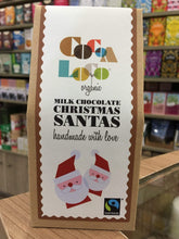 Load image into Gallery viewer, Cocoa Loco Organic Milk Chocolate Organic Christmas Santa’s 100g
