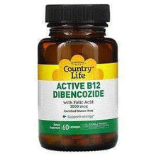 Load image into Gallery viewer, Country Life Active B12 Dibencozide,3000 mcg, 60 lozenges
