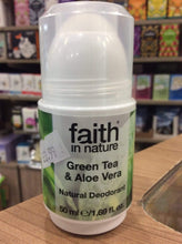 Load image into Gallery viewer, Faith In Nature Default Faith In Nature Aloe Vera &amp; Green Tea Deodorant 50ml