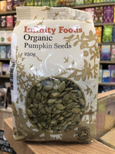 Load image into Gallery viewer, Infinity Foods Organic Pumpkin Seeds 250g
