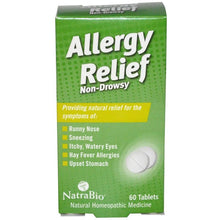 Load image into Gallery viewer, NatraBio Allergy Relief, Non-Drowsy, 60 Tablets
