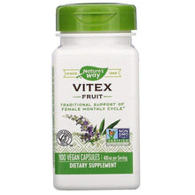 Load image into Gallery viewer, Nature&#39;s way Default Vitex Fruit, 400 mg, 100 Vegan Capsules