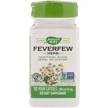 Load image into Gallery viewer, Nature&#39;s way Feverfew Herb, 380 mg, 100 Vegan Capsules
