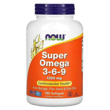 Load image into Gallery viewer, Now Default Super Omega 3-6-9 1200mg 180 softgels