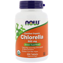 Load image into Gallery viewer, Now supplement Chlorella 500mg 200 Tablets
