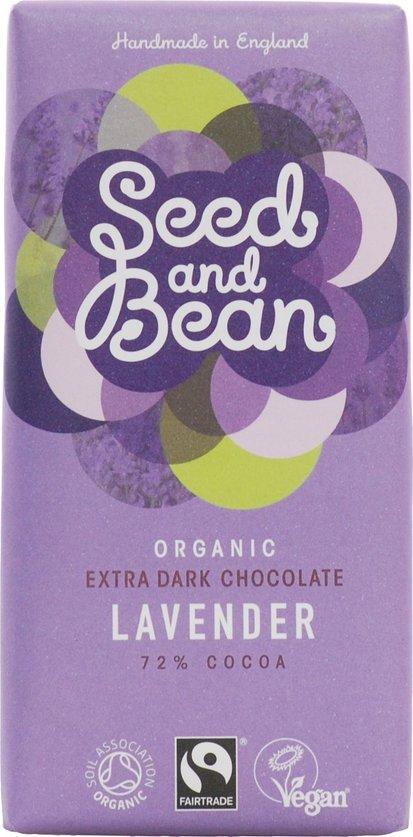 seed and bean lavender chocolate Extra Dark Chocolate Bar 72%