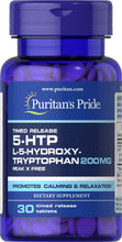 Load image into Gallery viewer, Puritan’s Pride 5-HTP 200mg 60 Capsules
