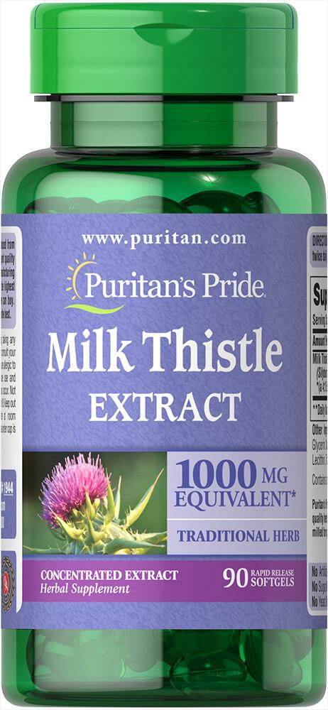Puritan's Pride Milk Thistle Extract 1000mg 90 softgels – The Health Store
