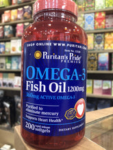 Load image into Gallery viewer, Puritans Pride Omega 3 fish oil 1200mg 200softgels
