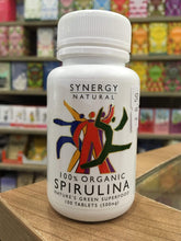 Load image into Gallery viewer, Synergy Natural Organic Spirulina 100 tablets
